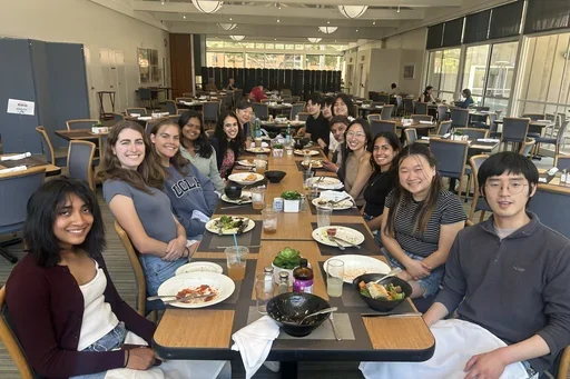 DDL lab members celebrating undergraduates graduation